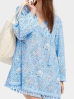 Women's Floral Vines Tunic Dress Blue - Roller Rabbit x Target M